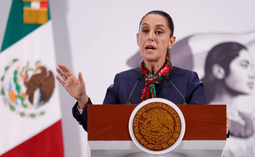 Claudia Sheinbaum en su conferencia matutina del 9 de septiembre de 2025. Foto: Diego Simón Sánchez / EL UNIVERSAL
