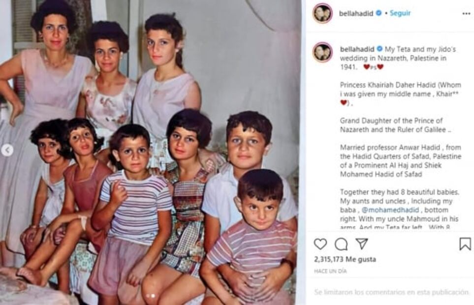 Bella Hadid publica mensaje de apoyo a Palestina: "Nunca podrán borrar nuestra historia"