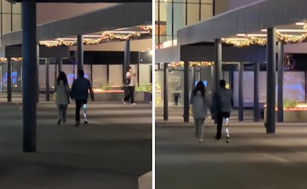Hombre adorna su pierna protésica con luces navideñas; video se vuelve viral