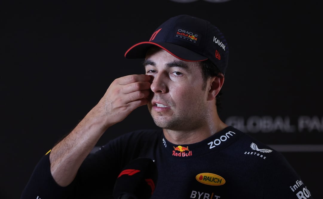 Checo Pérez tras la clasificación del Gran Premio de Qatar - Foto: EFE
