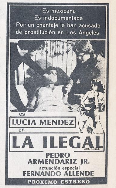 Publicidad para “La Ilegal”, 1979. La película de Arturo Ripstein ostentó una gran campaña publicitaria y hasta fue el estreno de reinauguración para el Cine Colonial. Foto: Hemeroteca EL UNIVERSAL.