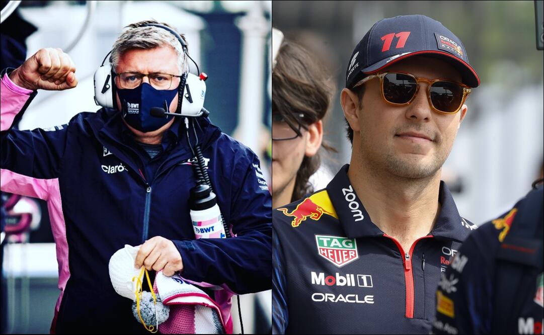 Otmar Szafnauer y Checo Pérez - Fotos: Instagram y AP