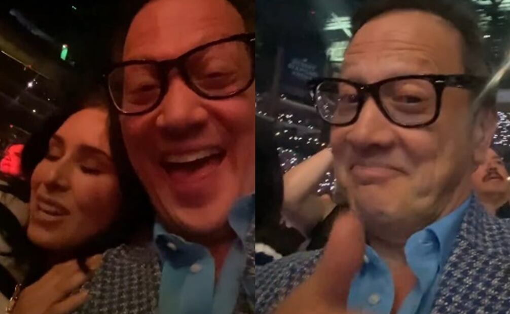 Rob Schneider y su esposa Patricia Maya en el concierto de Luis Miguel en Arizona. Captura vía redes sociales del actor.