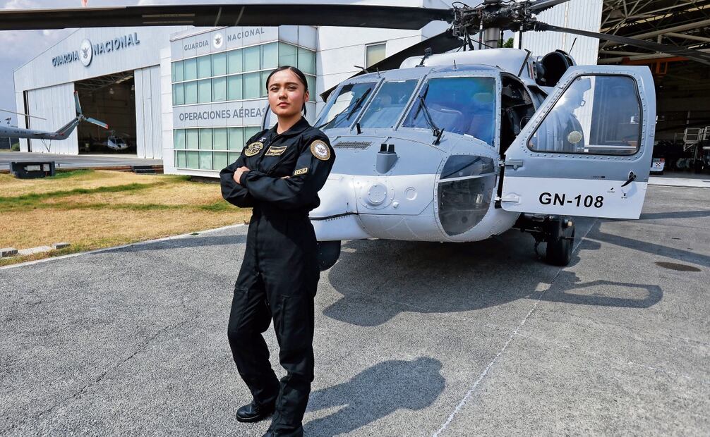 Entrevista con la piloto de la guardia nacional Hasel Águilar Ríos en las instalaciones de la GN base CONTEL en Iztapalapa . Foto: Fernanda Rojas / EL UNIVERSAL