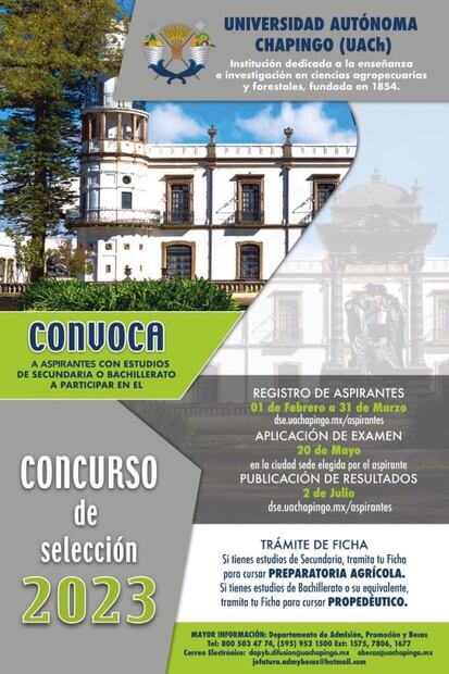 ¿Quieres entrar a la Preparatoria Agrícola de la Universidad de Chapingo? Esta es la Convocatoria 2023