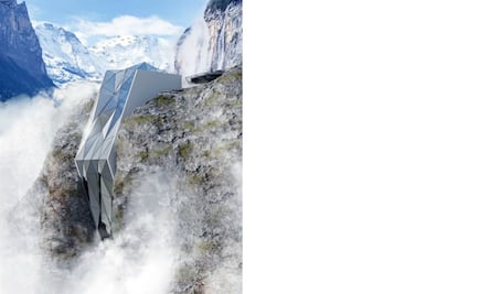 ¿Imaginas un hotel futurista en medio de Los Alpes?