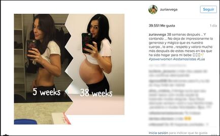 Zuria Vega presume sus 38 semanas de embarazo