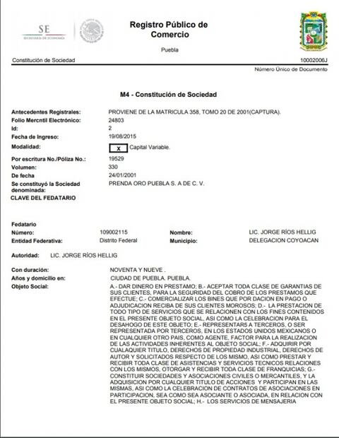 Collado creó red de empeño en al menos ocho estados