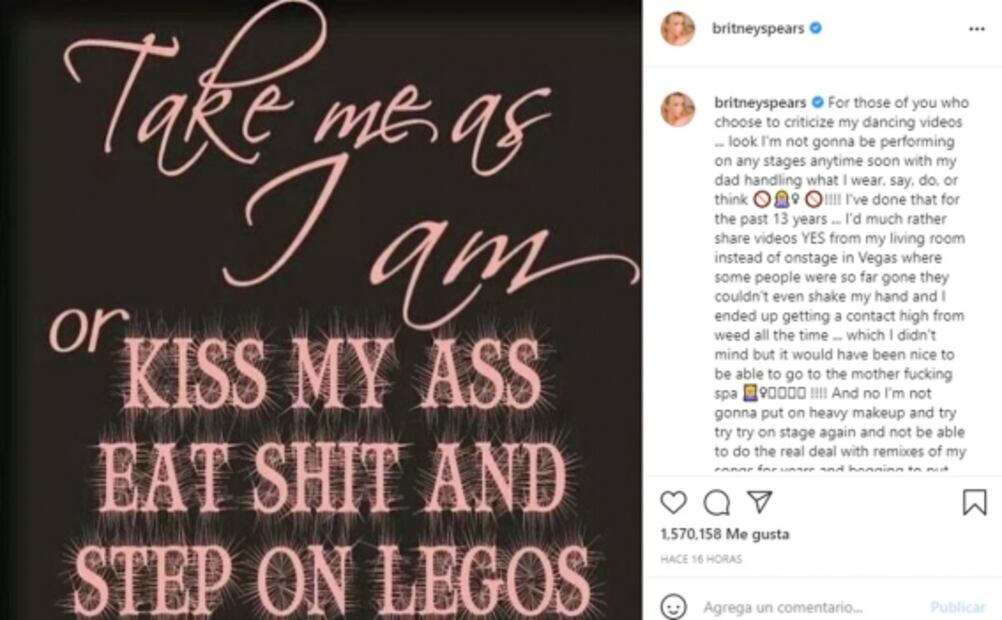 Britney Spears no se subirá a los escenarios mientras su padre la controle