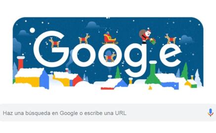 Santa comienza la entrega de regalos en doodle de Google