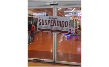 Colocan sellos en multiplaza Aragón por no parar actividades 