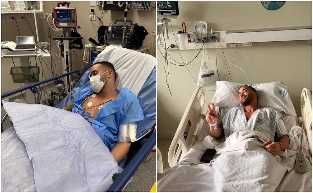 El cantante Prince Royce en el hospital. Foto: Instagram princeroyce