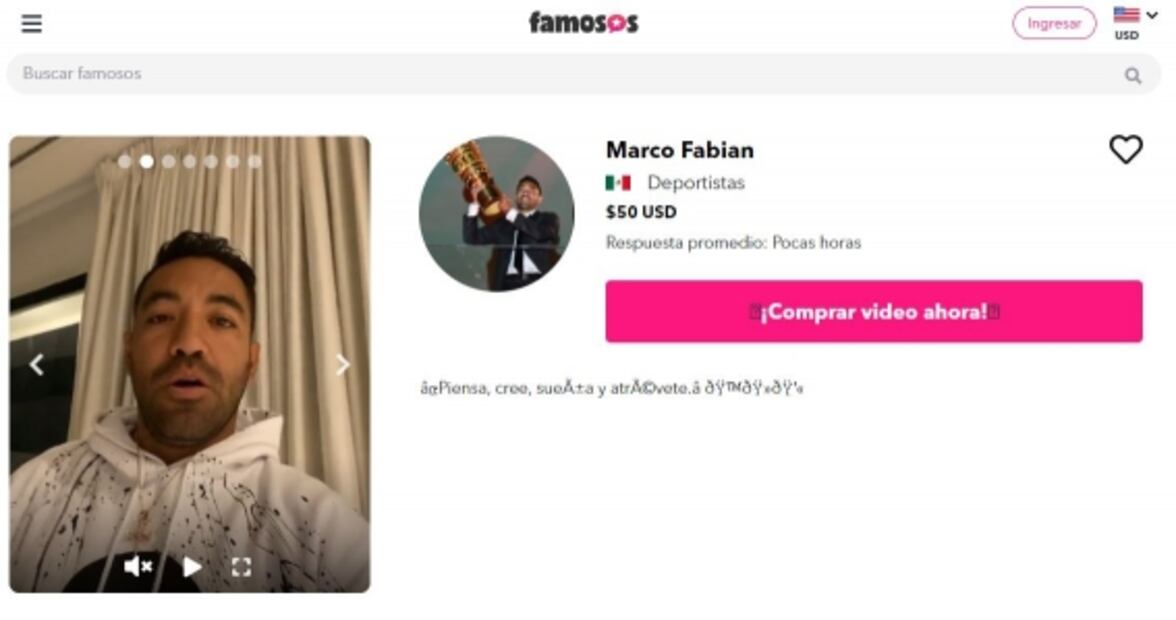 Por mil pesos, Marco Fabián te envía un saludo