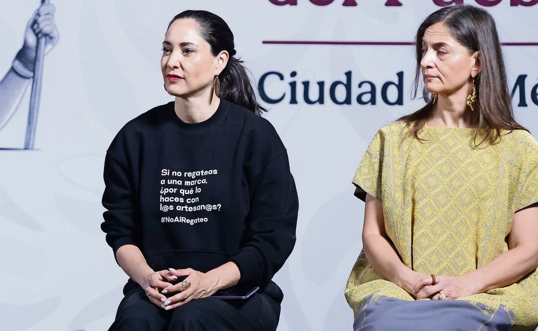 La secretaria de Cultura, Claudia Curiel de Icaza, ayer en su participación en la conferencia matutina de la Presidenta. Foto: Fernanda Rojas/ EL UNIVERSAL