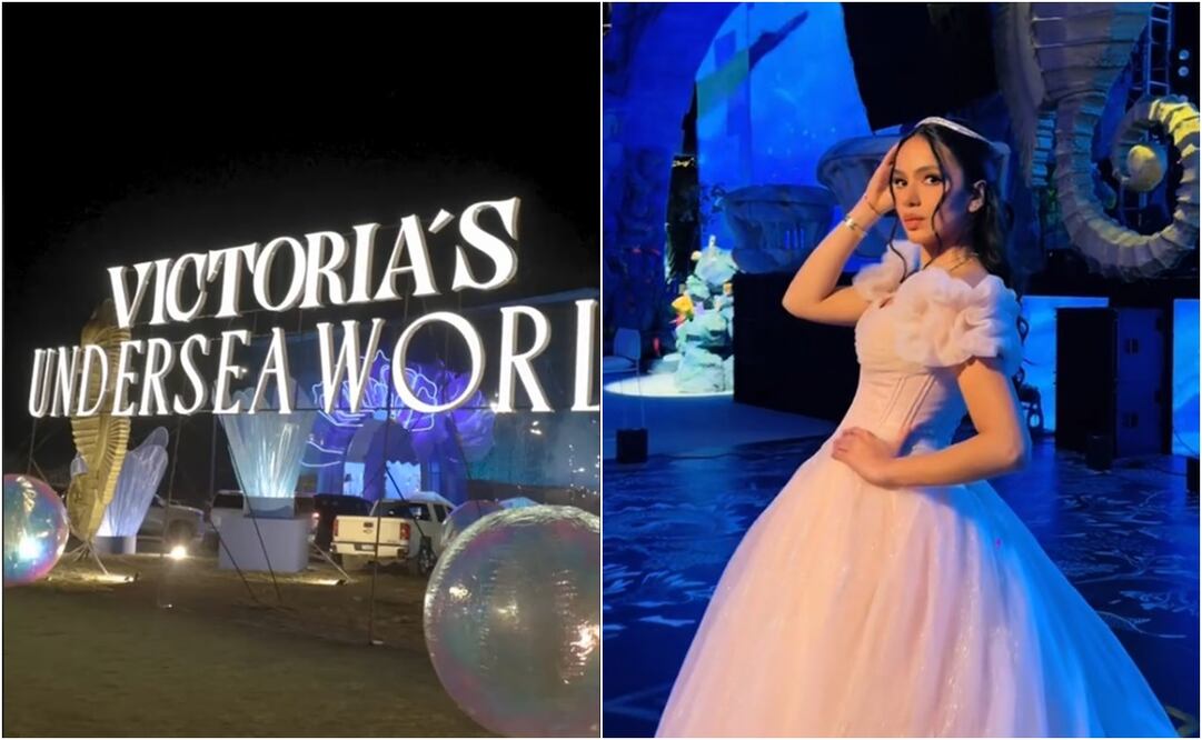 En el video se observa la fiesta bautizada como “Victoria’s Undersea Worlds”, en el que destacó por su temática marina. Foto: TikTok