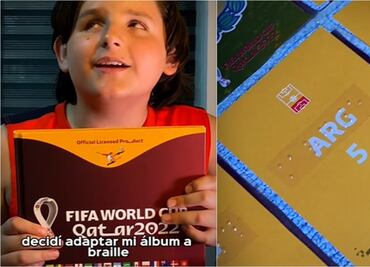 VIDEO: Niño realiza álbum de la Copa del Mundo en braille