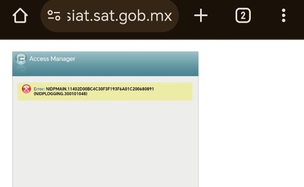 Falla sistema del SAT en plena declaración anual 2023. Foto: Captura de pantalla.