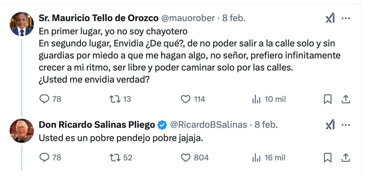 Salinas Pliego lanza dardo a "chayoteros del oficialismo". Foto: Captura de pantalla