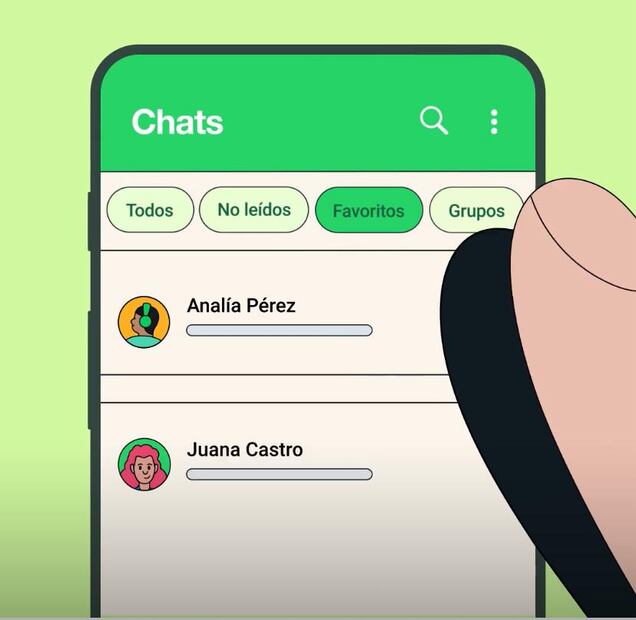 Chats favoritos en WhatsApp. Foto: WhatsApp