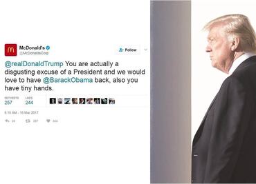 McDonald's investiga tuit que envió a Trump en que los trata de "repugnante"