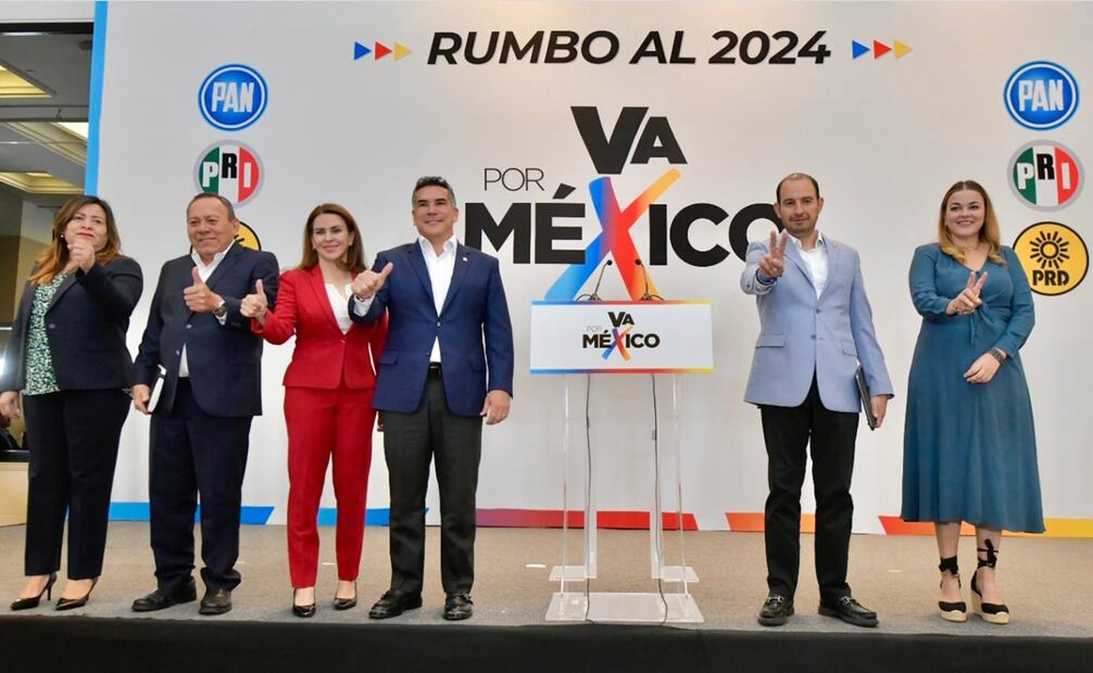 Alianza Va por México, conformada por PAN, PRI y PRD. Foto: Twitter @Alitomorenoc