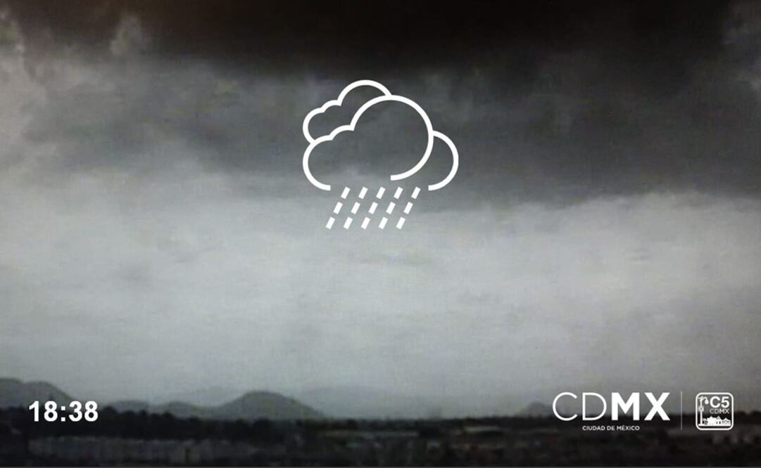 Se registró caída de lluvia fuerte con granizo. Foto: Twitter @C5_CDMX
