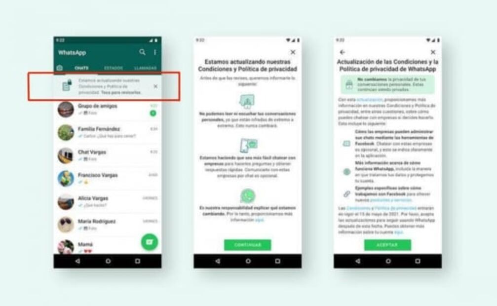 WhatsApp informará con 'estados' y banners sus términos de uso