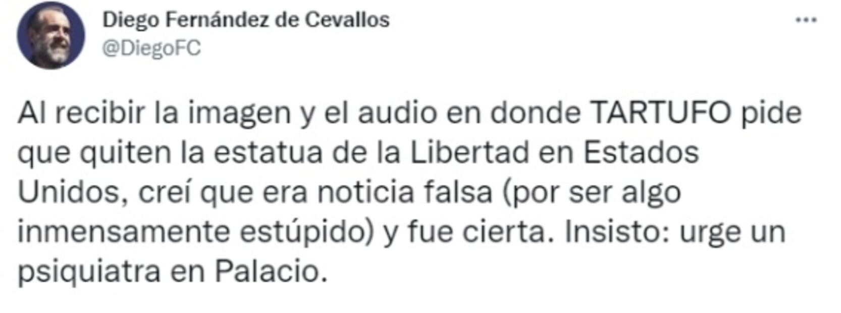 “Creí que era fake”, dice el Jefe Diego sobre estatua de la libertad