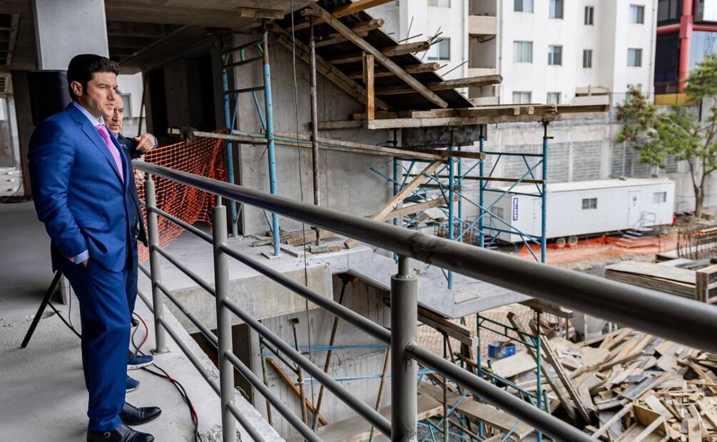 Refuerzo a la seguridad en Nuevo León; Samuel García supervisa la construcción del Cuartel General. Foto: Especial