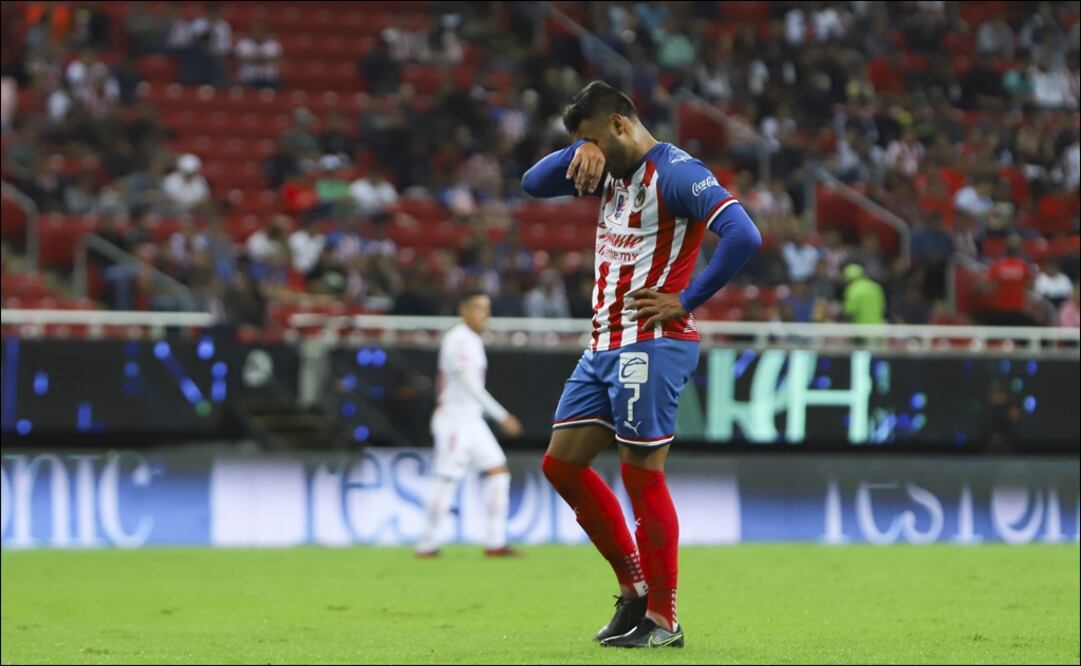 Alexis Vega en lamento tras la derrota 1-0 ante Xolos de la Jornada 16 del Ap 2019. FOTO/IMAGO7