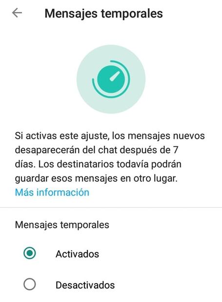 Por qué aparece un reloj en WhatsApp