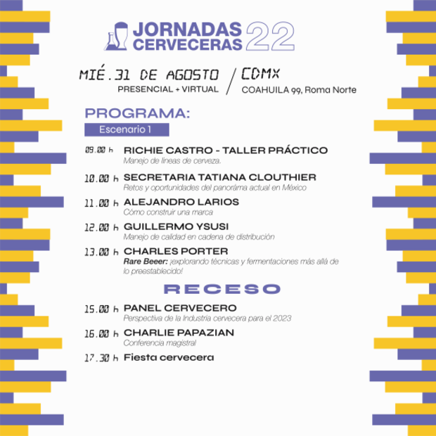 Aprende sobre cerveza en las Jornadas Cerveceras 2022