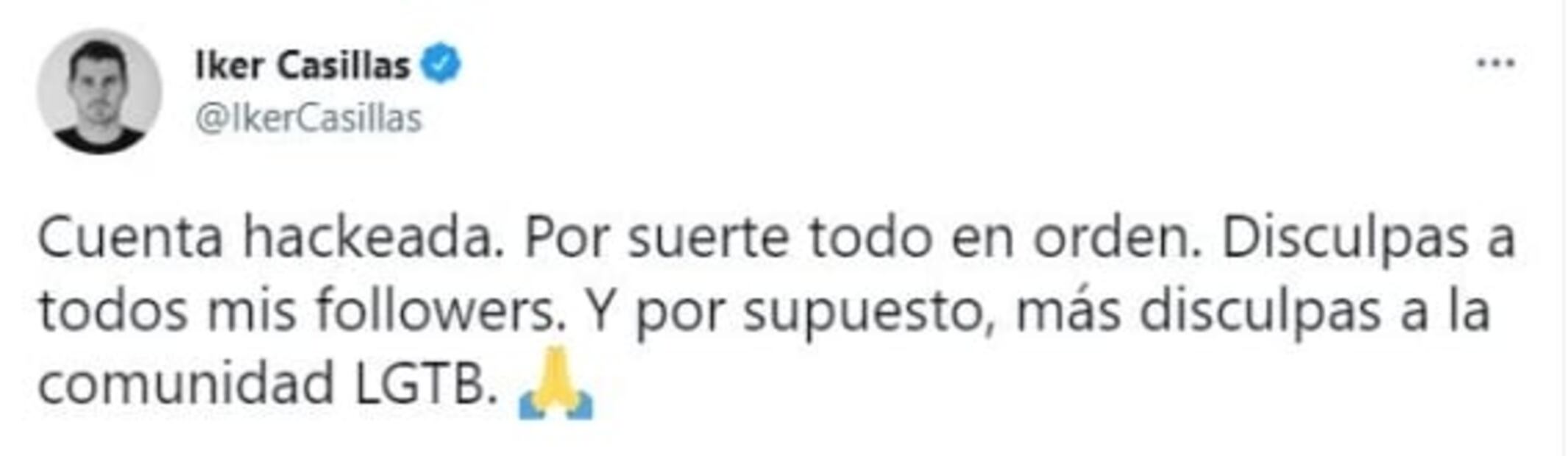 Iker Casillas explica que sufrió hackeo en Twitter