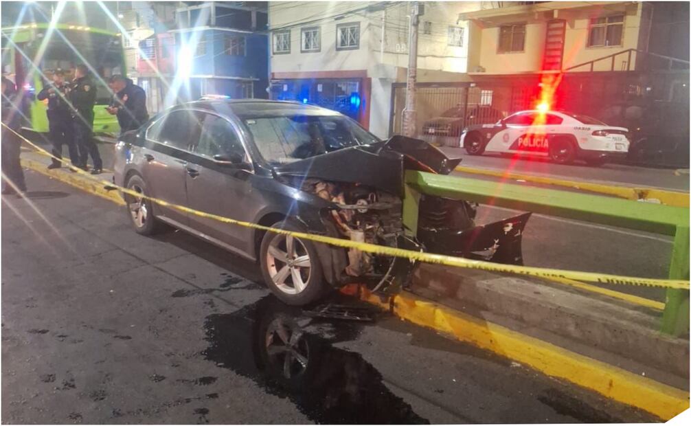 Accidente en Iztapalapa. Foto: Especial
