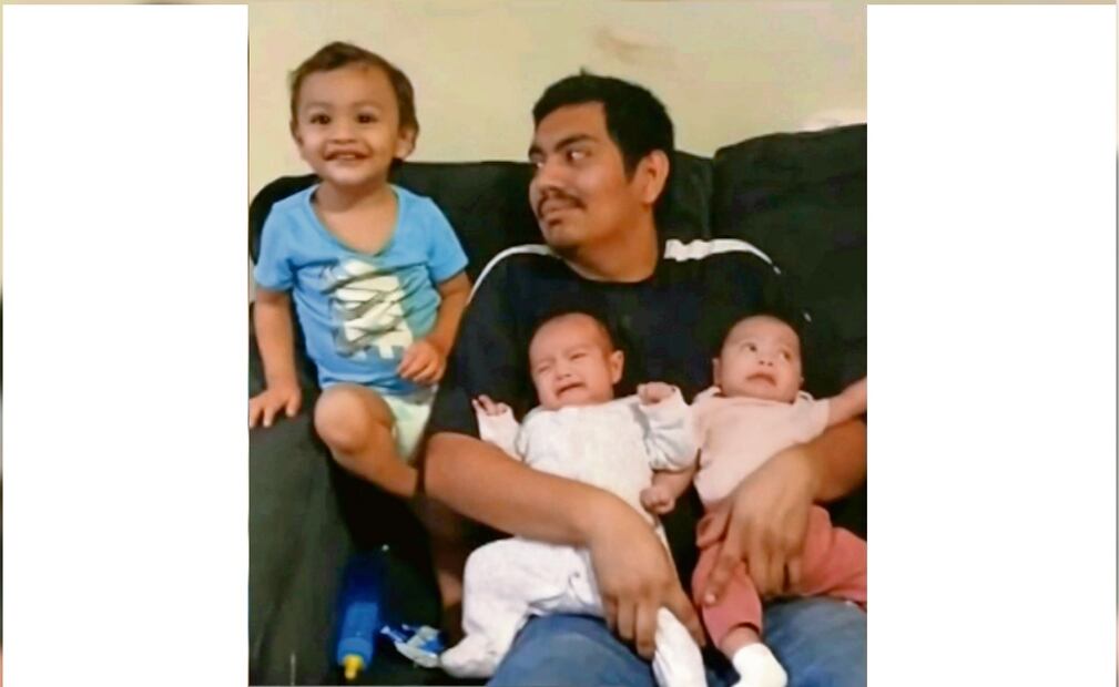 Federico Arellano con sus hijos; él se ha quedado solo en Texas, pues su familia fue deportada. Foto: Especial