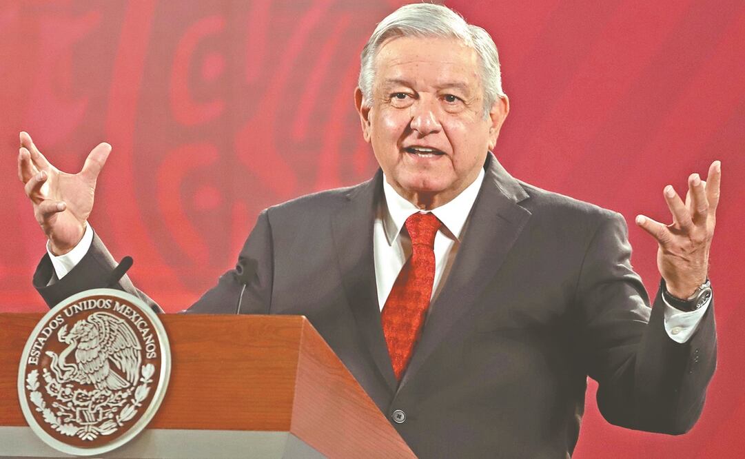 El presidente Andrés Manuel López Obrador asegura que sólo se quedará callado si el INE lo fundamenta legalmente. Foto: Berenice Fregoso. EL UNIVERSAL