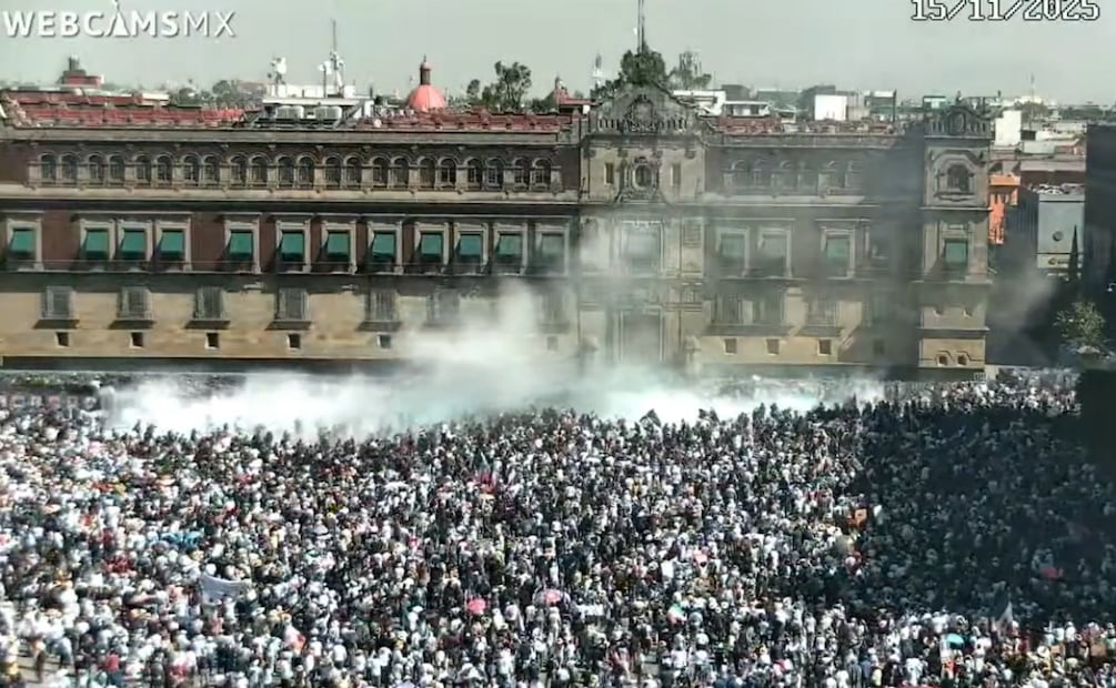 Webcams de México recorre avance de los manifestantes de la marcha de la Generación Z (15/11/2025). Foto: Captura de pantalla