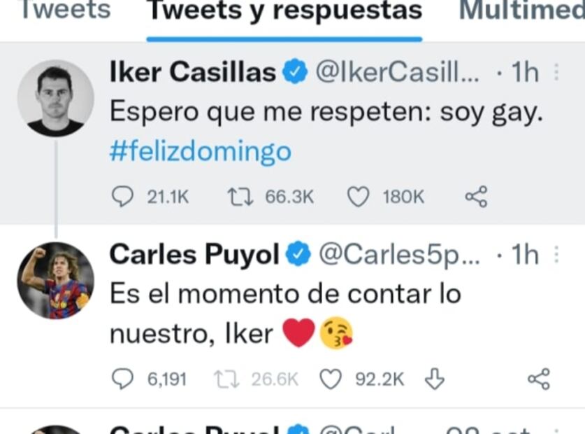 Iker Casillas lanza extraño mensaje en Twitter: "Espero que me respeten: soy gay"