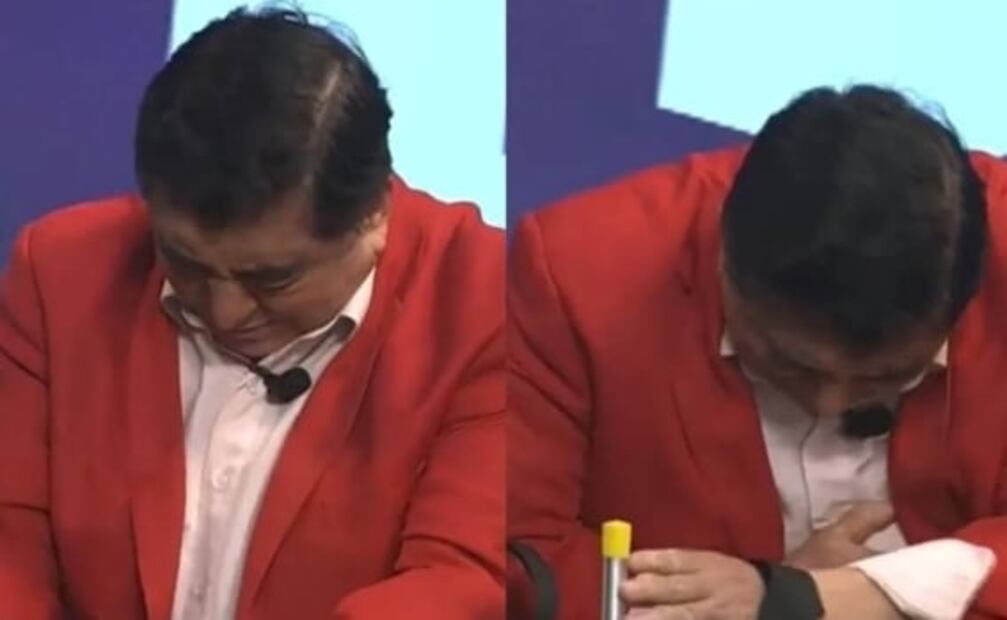 Carlos Bonavides se desvanece durante programa tras recibir toques eléctricos