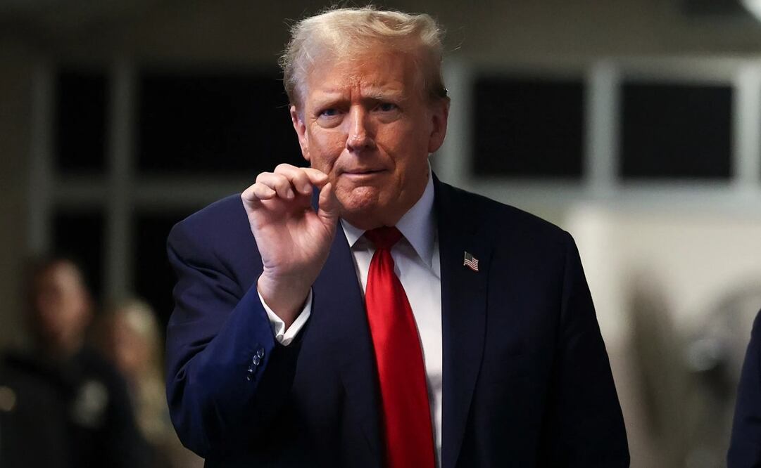 Donald Trump, durante una jornada de su juicio penal en un tribunal de Manhattan, este 23 de abril de 2024, en Nueva York. Foto: EFE