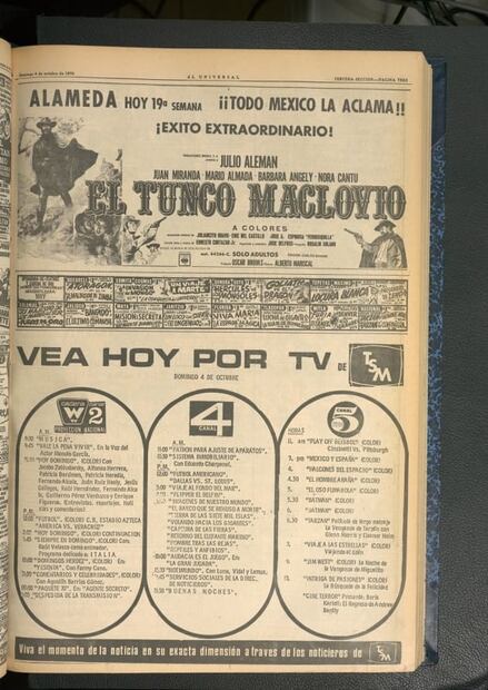 Cuando la programación de la tele se publicaba en los periódicos