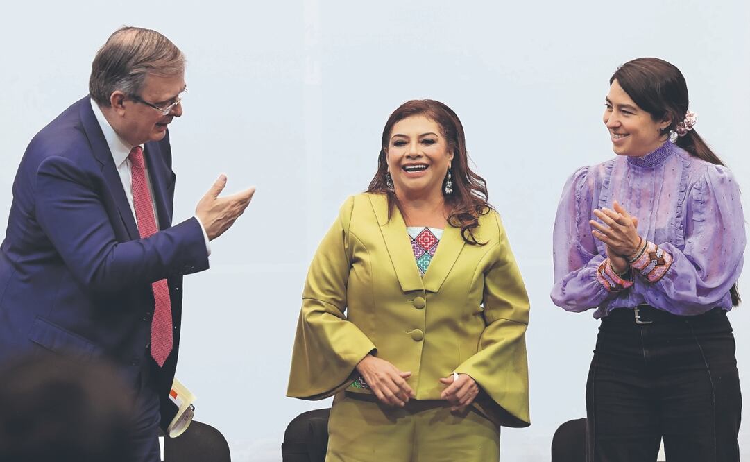 Marcelo Ebrard y Clara Brugada, en el foro Capital de la Inversión: Crecimiento y Récord Histórico en la Ciudad de México. Foto Especial