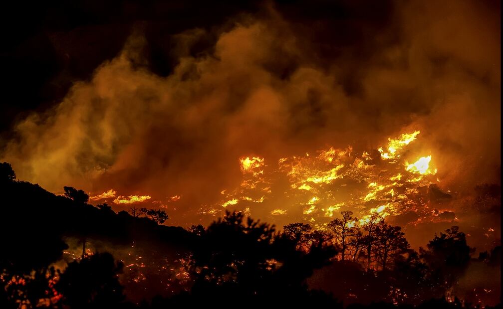 Incendio forestal en Grecia. Foto: AP