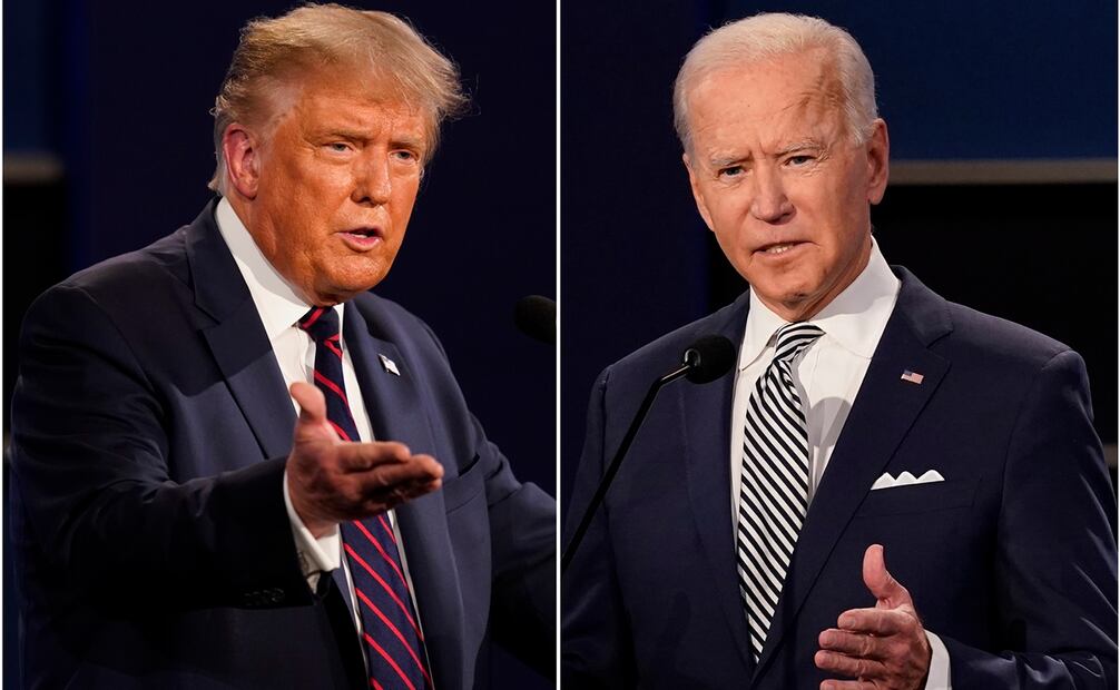 Candidatos a la presidencia de Estados Unidos, Donald Trump y Joe Biden. Foto: AP