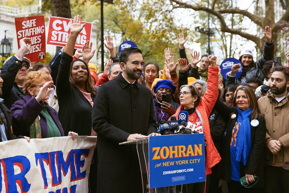 El candidato demócrata Zohran Mamdani, durante un mitin previo a las elecciones de Nueva York. FOTO: EFE/Archivo
