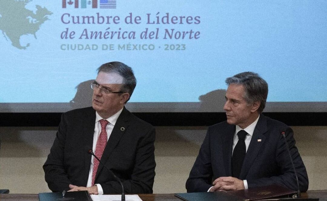 El secretario de Estado de Estados Unidos, Antony Blinken, y el canciller mexicano, Marcelo Ebrard, mantuvieron una conversación telefónica. Foto: AP