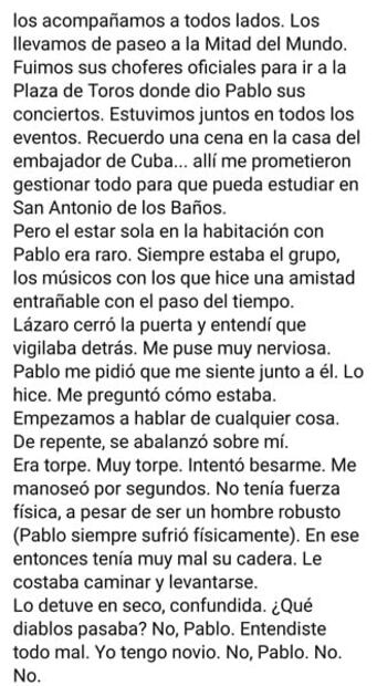 Tras su muerte, acusan públicamente a Pablo Milanés de presunto acoso
