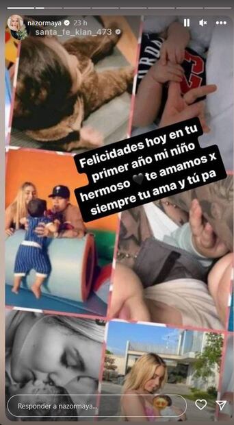 Santa Fe Klan celebra a su hijo con amorosas fotos.