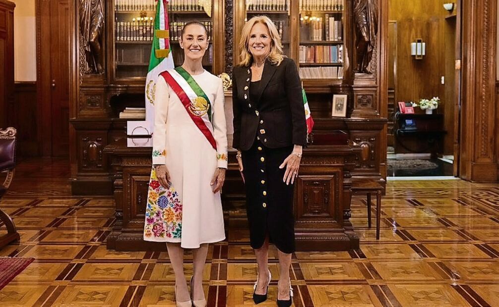 Claudia Sheinbaum y Jill Biden, esposa del presidente Joe Biden. Foto: Especial