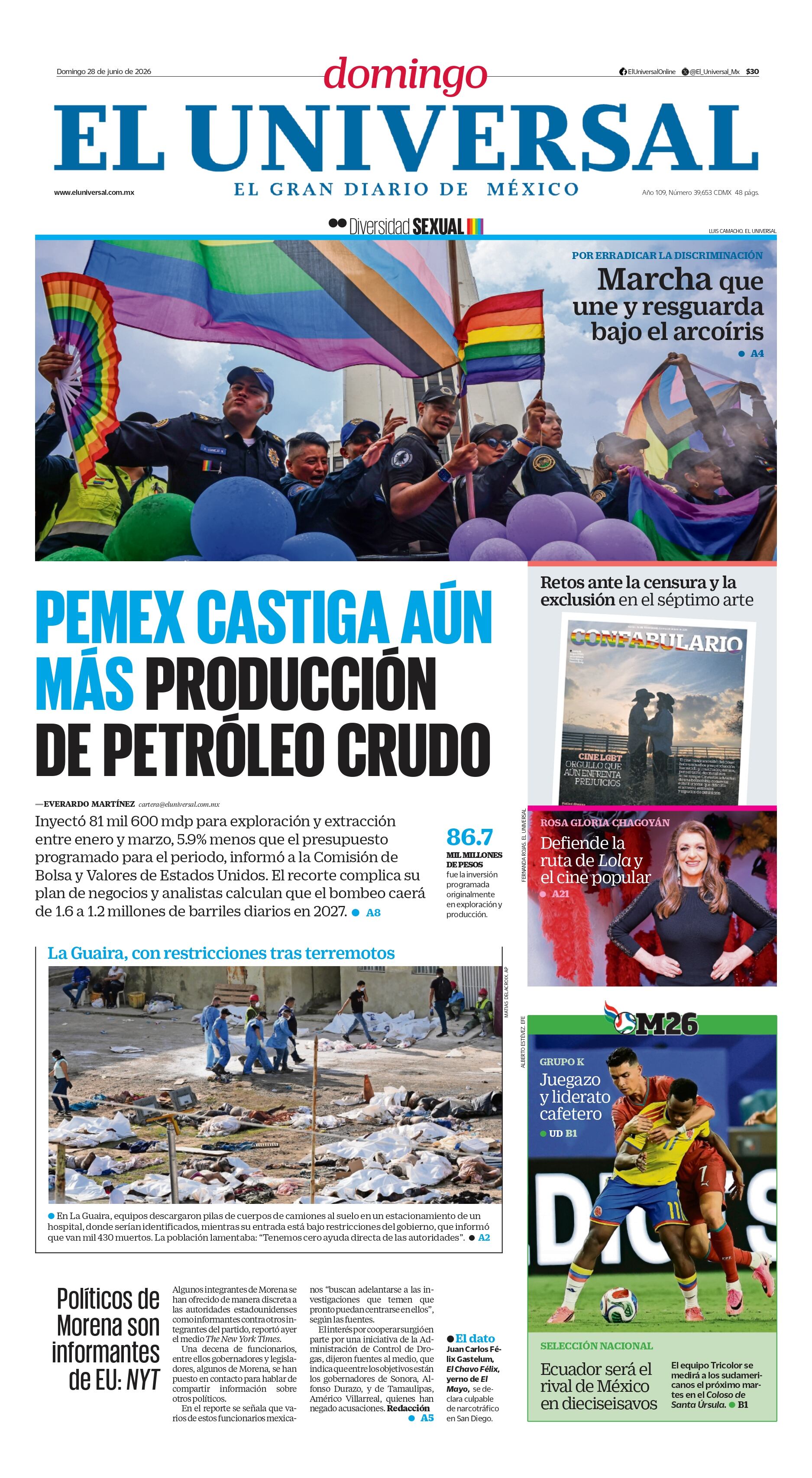 Portada de impreso 28 de junio de 2026